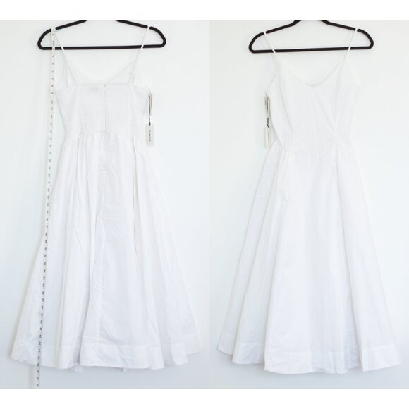 NWT ARITZIA Babaton Looksee Poplin Cotton Dres White Size 2 - Picture 3 of 6